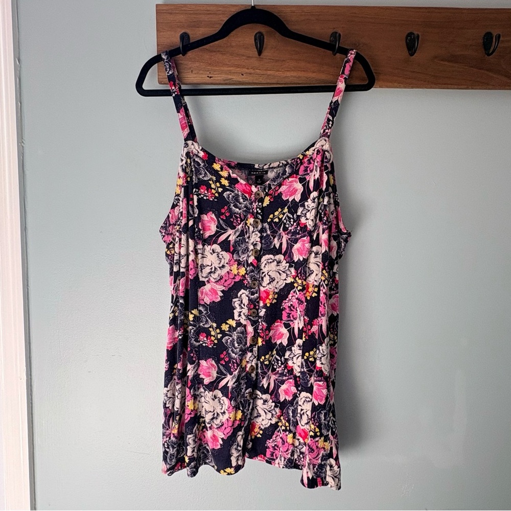Torrid Floral Button Front Tank Top | Size 3